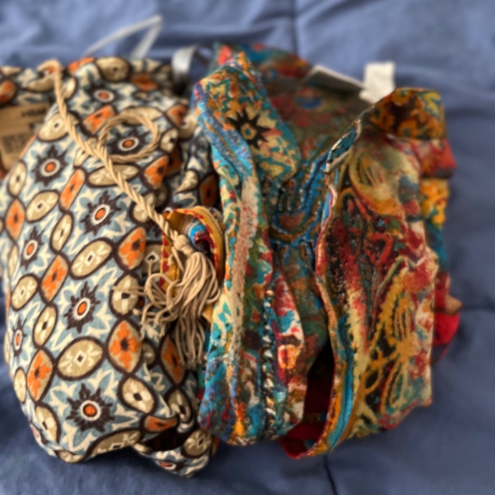 Lot of 2 Chico’s / H&M silk tunic tops fits L/XL